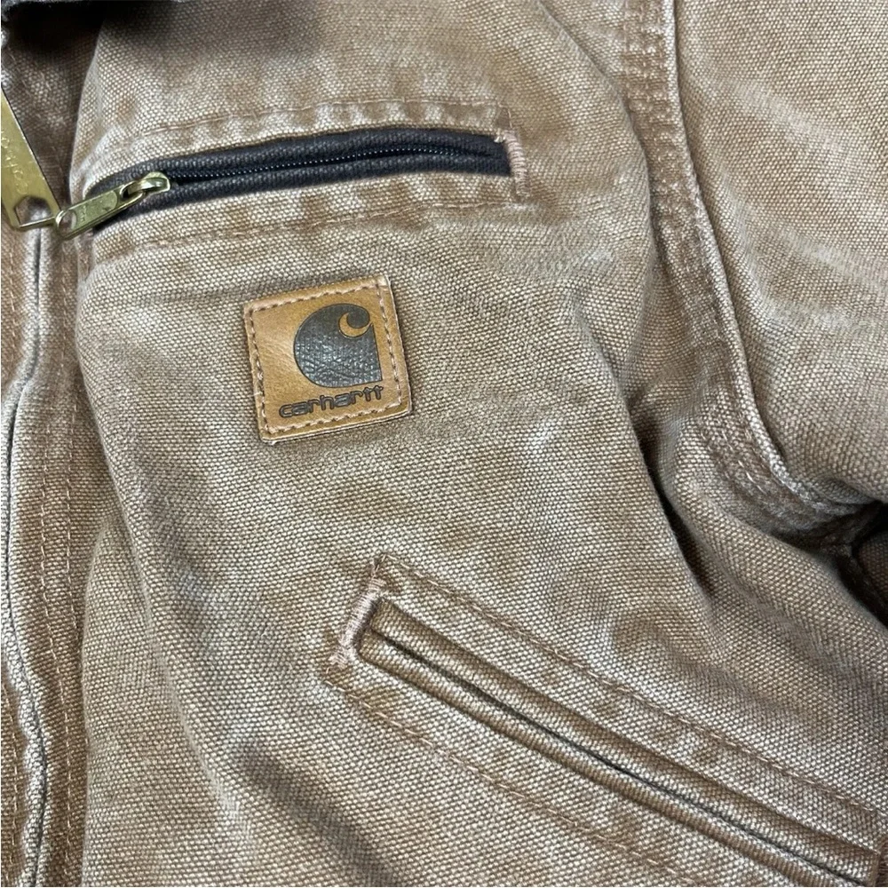 Carhartt Youth Kids YYJ97 Brown Detroit Jacket Size Small